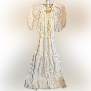 White boho maxi dress.